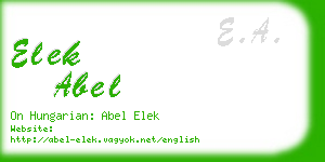 elek abel business card